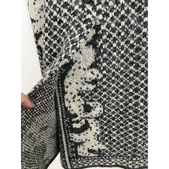 Yaira Open Cardigan Sweater Vest Womens Size Large Lagonlook Black Gray Boho L - Picture 4 of 7